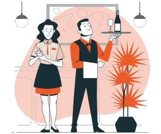 Illustration de l'activité des restaurateurs