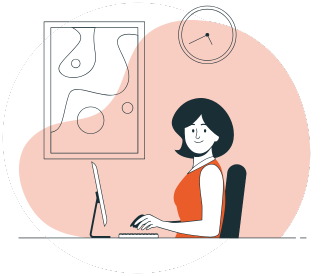 Illustration-femme-au-bureau pour illustrer le sur-mesure proposé par les experts-comptables d'Ardea