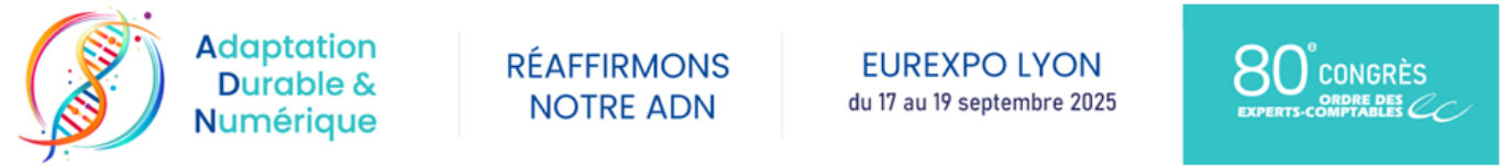 Logo du 80ᵉ congrès des experts-comptables, devise et informations pour 2025
